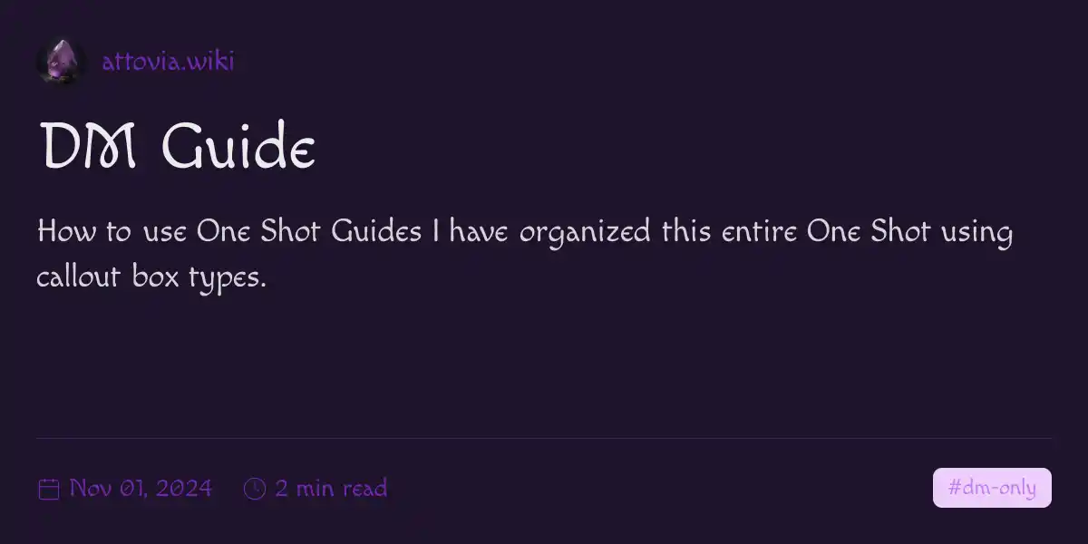 Dm Info DM Guide